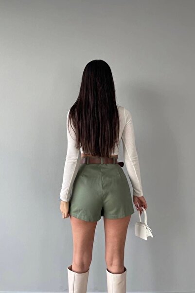 Eka Γυναικεία Χακί Φούστα με Σορτς 0999-22100