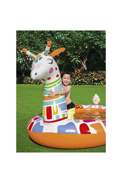 BESTWAY حوض سباحة على شكل زرافة من Bestway Groovy Sprayer مقاس 266 سم × 157 سم × 127 سم 26-53089