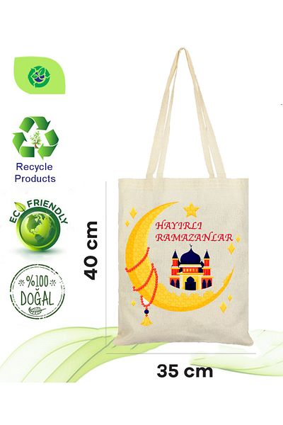 BYBAGS Digital Printed Canvas Ramadan Feast Custom Printed Bag