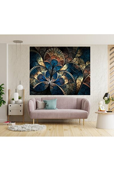 HDART Soyut Soyut Vitray Desenler Duvar Kanvas Tablosu Tablo