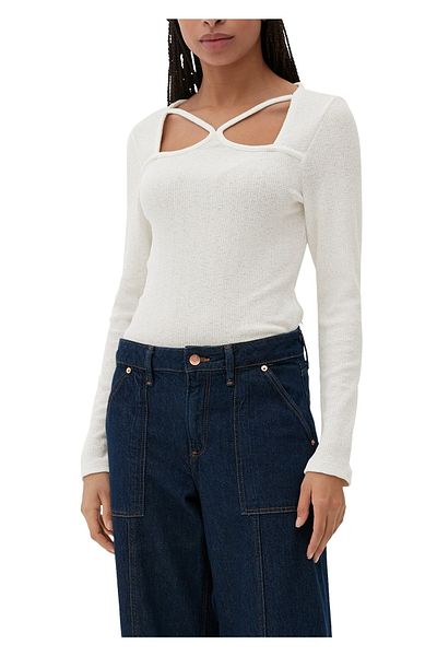 QS by s.Oliver T-Shirt - Weiß - Regular Fit