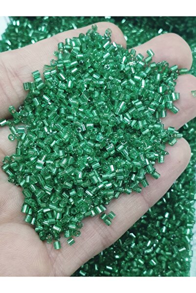 CRYSTALSHOP Нарізані намистини - 11/0 світло-зелені (100 г)