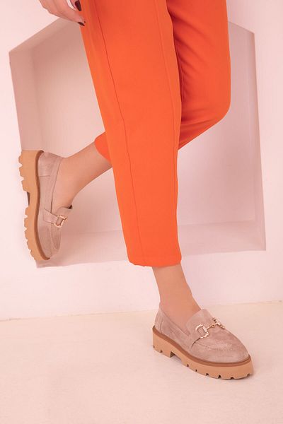 SOHO Nude Suede Women's Casual Shoes 17919
