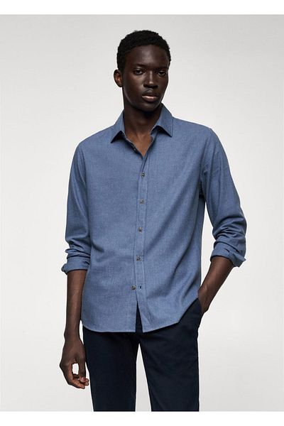 MANGO Man Cămașă Slim Fit din bumbac