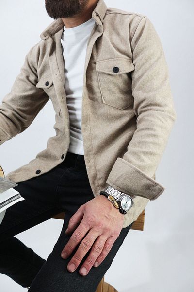 Staff Men's Slim Fit Winter Stamped Shirt