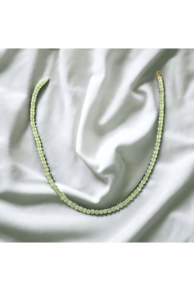 Alp Doğal Taş Green Zebercet Natural Stone Necklace 50cm - 4mm