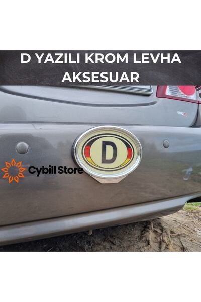 CybillStore Krom D Harfli Yazılı Levha Yapıştırmalı Almanya Taksi Minibüs Ara...