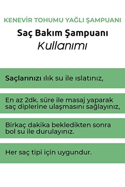 AIZEN COSMETIC Kenevir Özlü Şampuan 400 Ml Saç Dökülmesi - Kepek Önleyici - Besleyici - Korucuyu - Onarıcı Shampoo