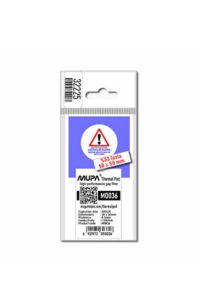 Mupa Termal Ped / Thermal Pad 0.5mm 1.3w/mk 30x50mm M0036