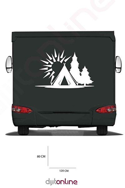 Dijitonline Autocolant pentru rulotă - Autocolant pentru camping - 120x80 cm