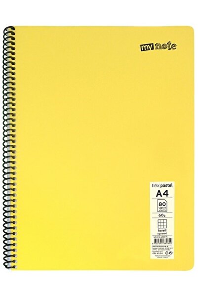 Mynote Flex Pastel Defter Pp Kapak Spırallı A4 40 Yp (12 Adet)