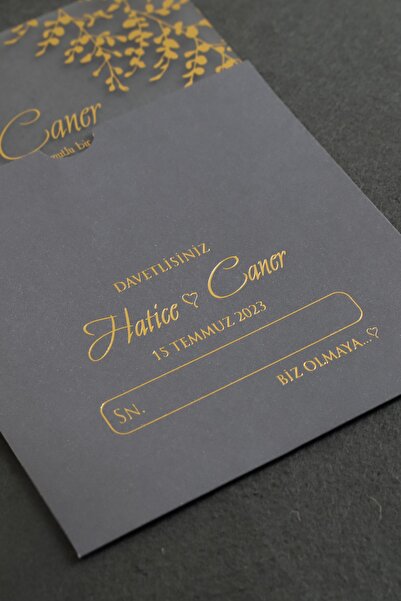 Luna Davetiye Şeffaf Düğün, Nikah, Nişan Davetiyesi (50 ADET)