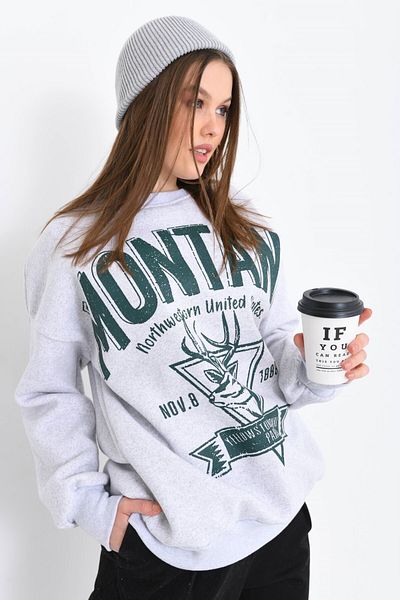 VOLT CLOTHİNG Hanorac cu 3 fire cu imprimeu Montana pentru damă