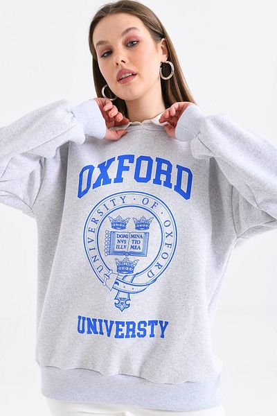 VOLT CLOTHİNG Sweatshirt mit 3-fädigem Oxford-Print für Damen