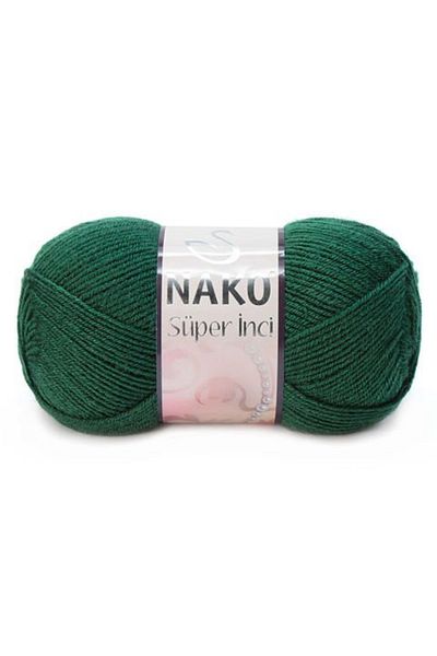 NAKO Super Pearl 03601 5 Pieces Hand Knitting Thread Emerald
