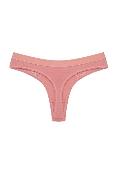 Zena Cotton Women's Thong Panties - 2-Piece, Elastic Waist