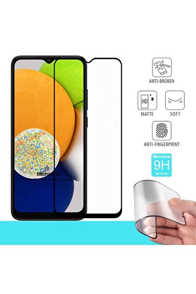 Microsonic Samsung Galaxy A03 Seramik Matte Flexible Ekran Koruyucu Siyah