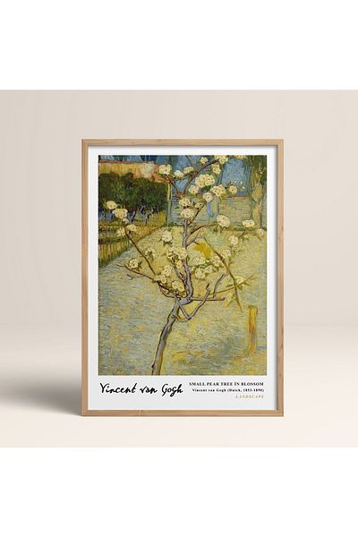 HOMEPACK Επιτραπέζιο ζωγραφικής Vincent Van Gogh με κορνίζα 30x40cm 40x60cm 50x70cm Μαύρο Λευκό Ξύλινο Πλαίσιο Vangogh05