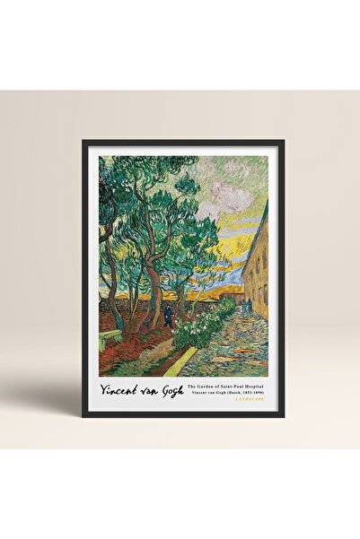 HOMEPACK Рамкирана картина на Винсент Ван Гог 30x40см 40x60см 50x70см Черно-б...