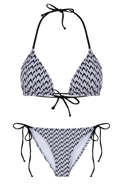 AQUELLA Patterned Triangle Bikini Set