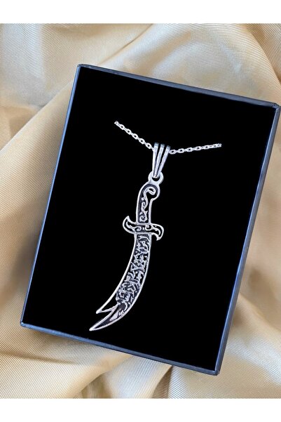 Alaja Silver Zülfikar Hz.ali Kılıcı Tasarım 925 Ayar Gümüş Kolye