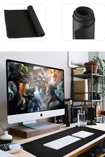 obrigado Mouse Pad pentru jocuri 90x40cm - Negru ergonomic, bază anti-aluneca...