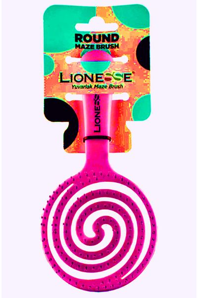 Lionesse Maze Round Hair Brush Pink