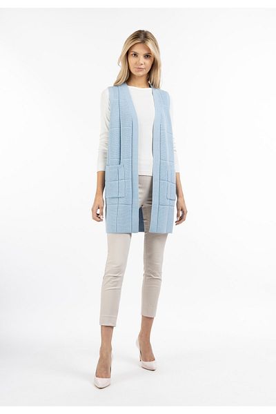 USHA WHITE LABEL Strick Weste Long lynnea