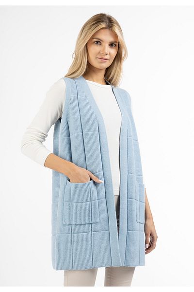 USHA WHITE LABEL Strick Weste Long lynnea