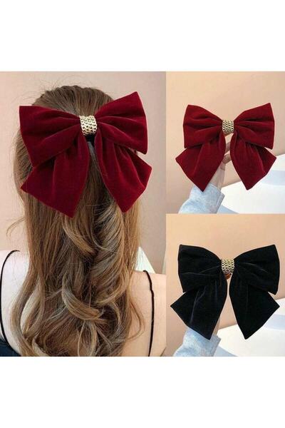 ecrin tuhafiye hobi Bordo Siyah Taşlı Toka