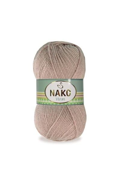 NAKO Vizon 00257 5 Adet Premium Akrilik El Örgü Ipi Sütlü Kahve