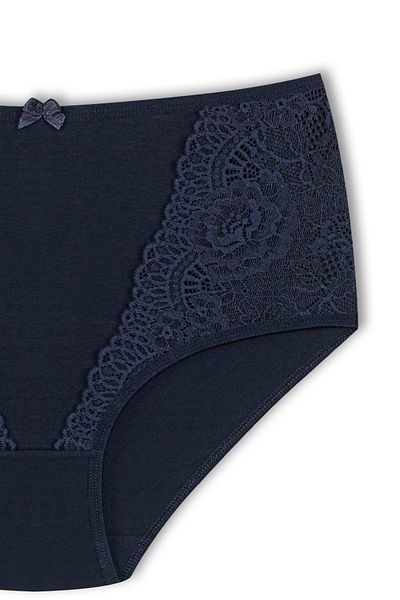 HNX Γυναικείο εσώρουχο Navy Blue βαμβακερό ψηλόμεσο