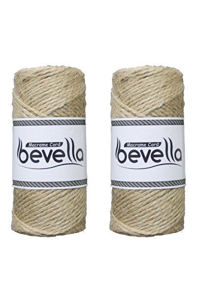 Bevella Macrame Cord 2 bucăți 200 de metri frânghie din iută naturală - frâng...