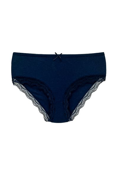 HNX Γυναικεία εσώρουχα Navy Blue Modal Camisole Sur Lace με λεπτομέρεια ψηλόμεσο