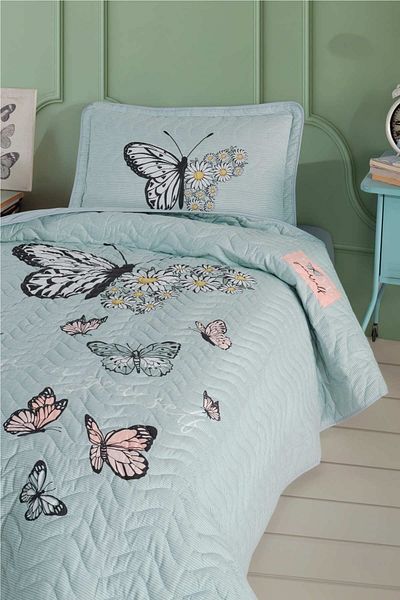 Clasy Single Bedspread Daisy Love V1 Mint 8696474231120