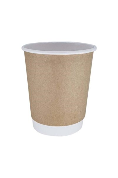 lideredt 8 Oz Kraft Double Wall Karton Bardak 50 Adet