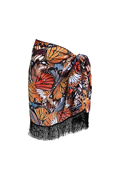 Bolder Amore Tasseled Brown Butterfly Pareo