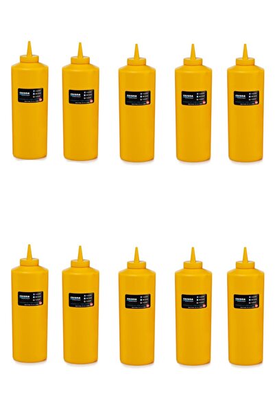 Bora Plastik Ketçap & Mayonez Şişe Kapaklı 950 Ml Sarı 10'lu