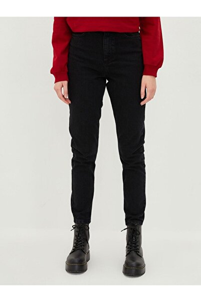 DRC trend Mia Black Mom Jeans Sa likrom Crne, otporne na izbleđivanje, izuzet...