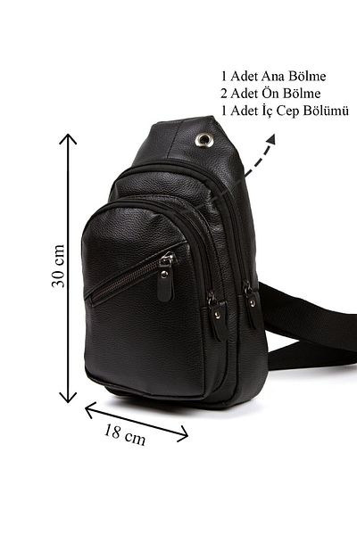 NEWISH POLO ACCESSORIES Newish Polo unisex din piele neagră cu priză pentru căști Curea încrucișată în talie Geanta sport pentru umăr Geantă de călătorie.