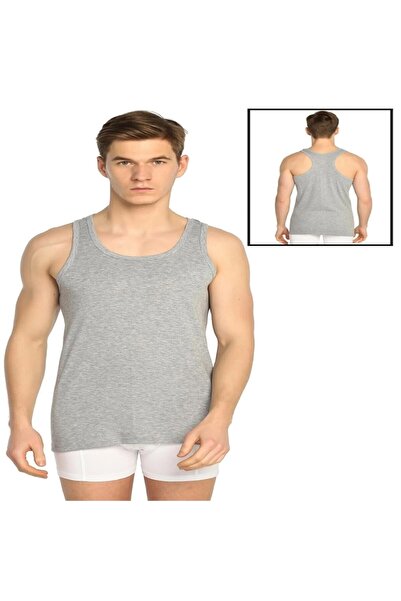 Tutku Men's Ribbed Sports Singlet 2 Pieces Black White Gray Color Option