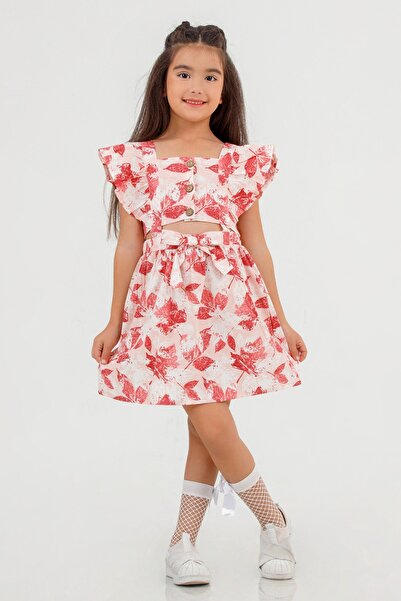 HONKY PONKY فستان بناتي على شكل ورقة شجر