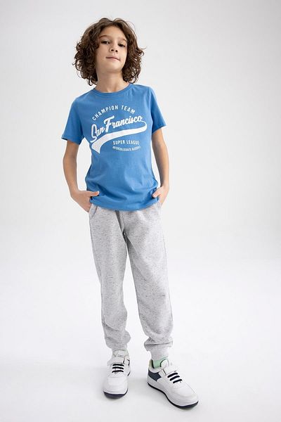 DeFacto Tricou cu mânecă scurtă imprimat cu decolteu turn pentru băiat Z8002a623sm