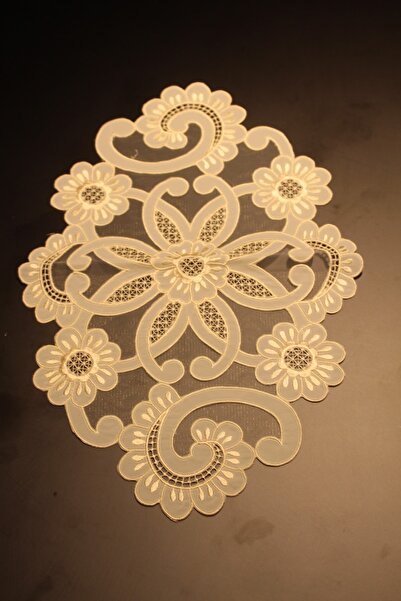 HUZUR ÇEYİZ Church Work Ivy 3-Piece Coffee Table Set