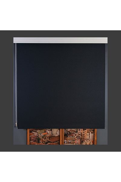 CEYHAN STORE Black Matte Modern Sunshade - Roller Blinds, 1St Quality