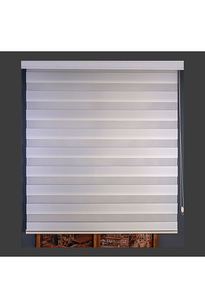CEYHAN STORE Micro Pleat White Zebra Curtain