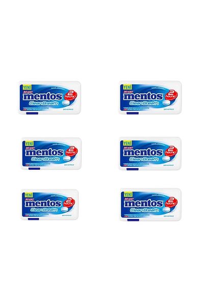 Mentos Clean Breath Mint - حلويات بنكهة خالية من السكر 6 قطع × 21 جرام