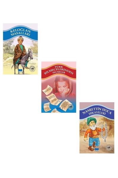 Parıltı Yayınları Ilkokul Keloğlan Masalları + Nasrettin Hoca Hikayeleri + Türk Bilmecelerinden Seçmeler 3 Kitap Set