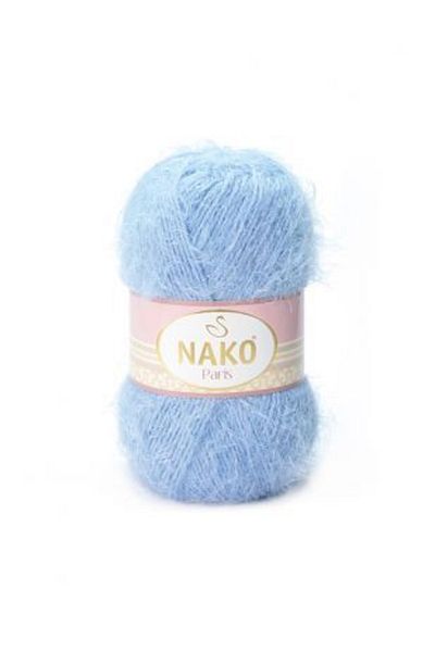 NAKO Paris 04129 5 Pieces Hand Knitting Threads Vest Cardigan Scarf Sweater Beanie Threads Blue