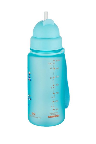 Uzspace Figured 400 Ml Tritan Children's Water Bottle with Straw